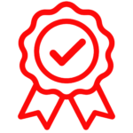 Icono de certificado de calidad para materiales de alta calidad.